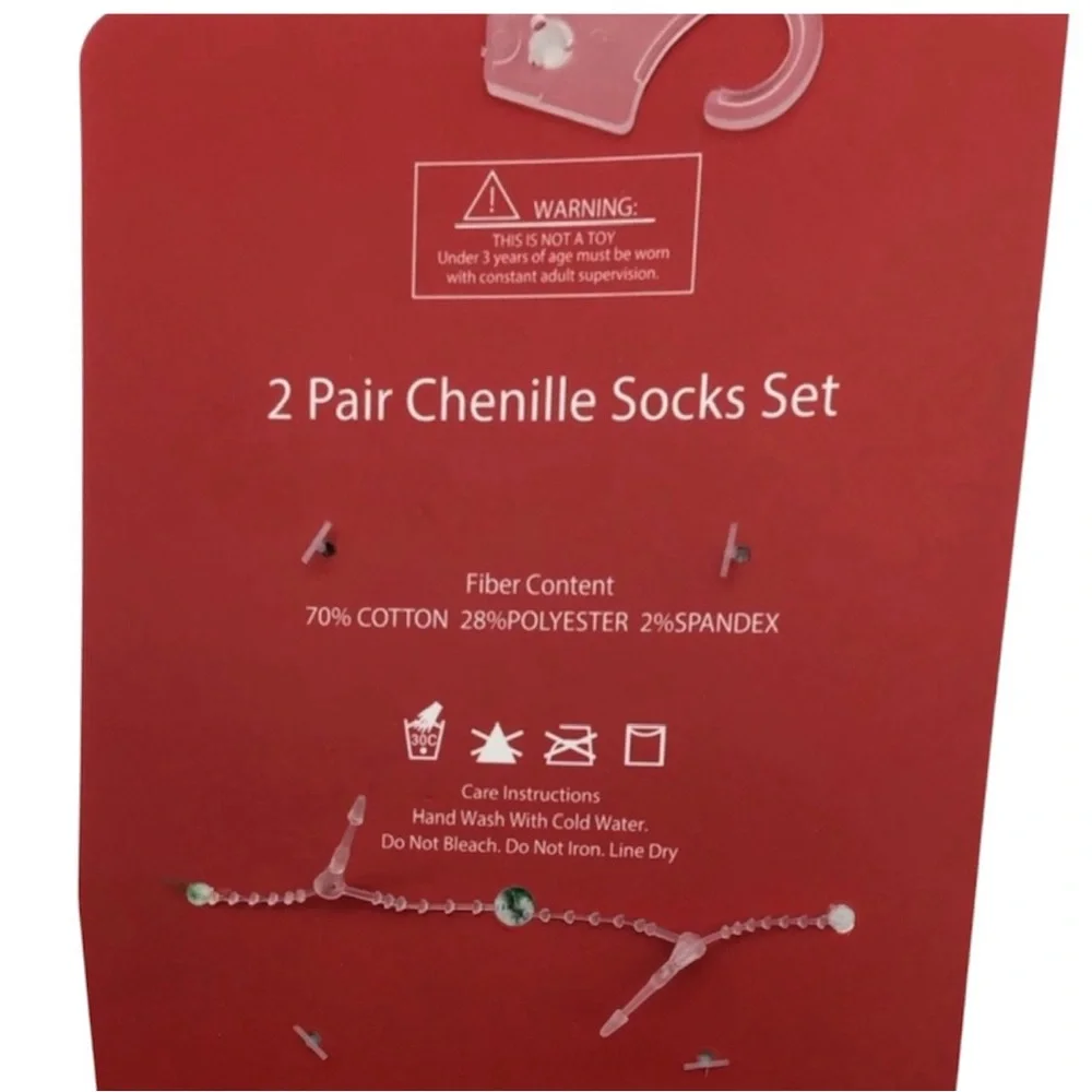 Stepping Stones Baby Set of (2) Pair of Chenille Socks (NWT) (Baby 0-12 M)